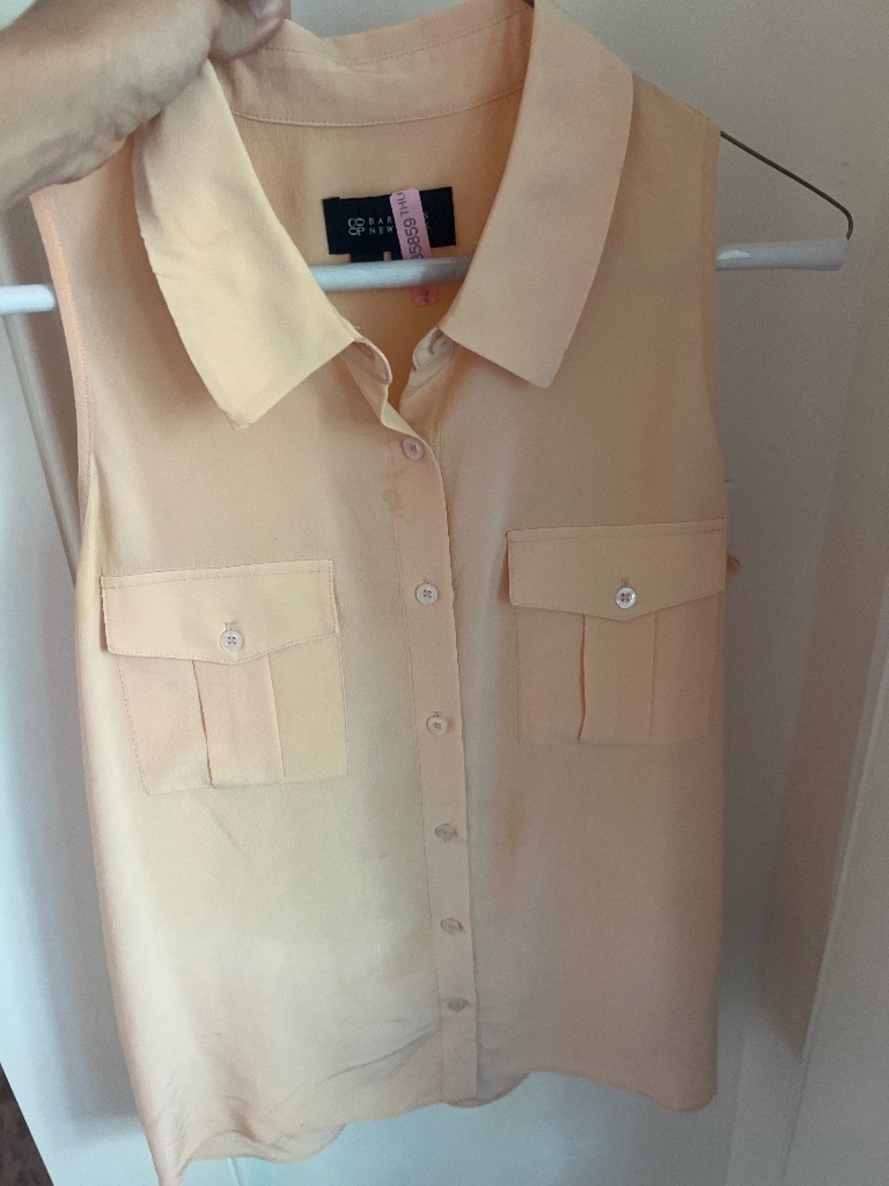 Silk peach blouse